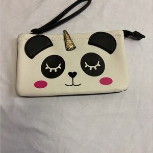 Betsey Johnson Luv Betsey Panda Unicorn Wristlet – White & Black